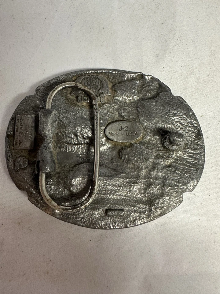 Siskiyou 1995 Belt Buckle Buffalo Indian Nickel Eagle Landing Southwest J-2 - Image 2 of 4