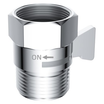 Hibbent All Metal 1 Pack Shower Head Flow Control Valve, 0.5 Inch, Chrome 