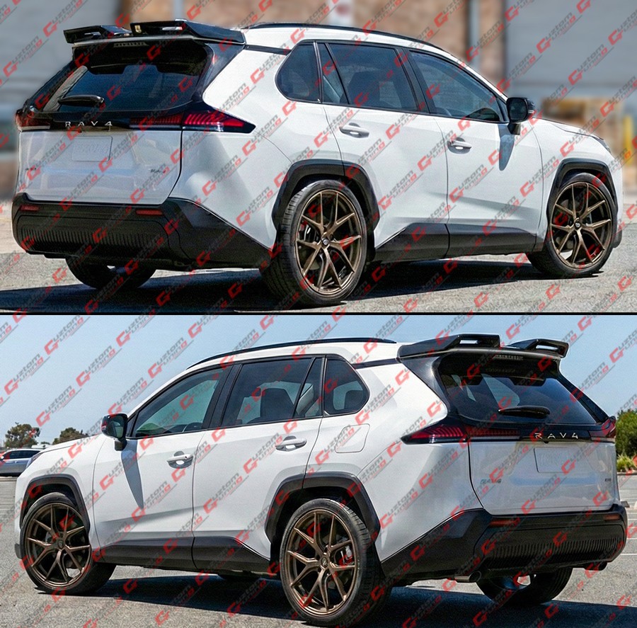 For 2026+ Toyota RAV4 MCX Style Gloss Black Rear Roof Spoiler Wing ...
