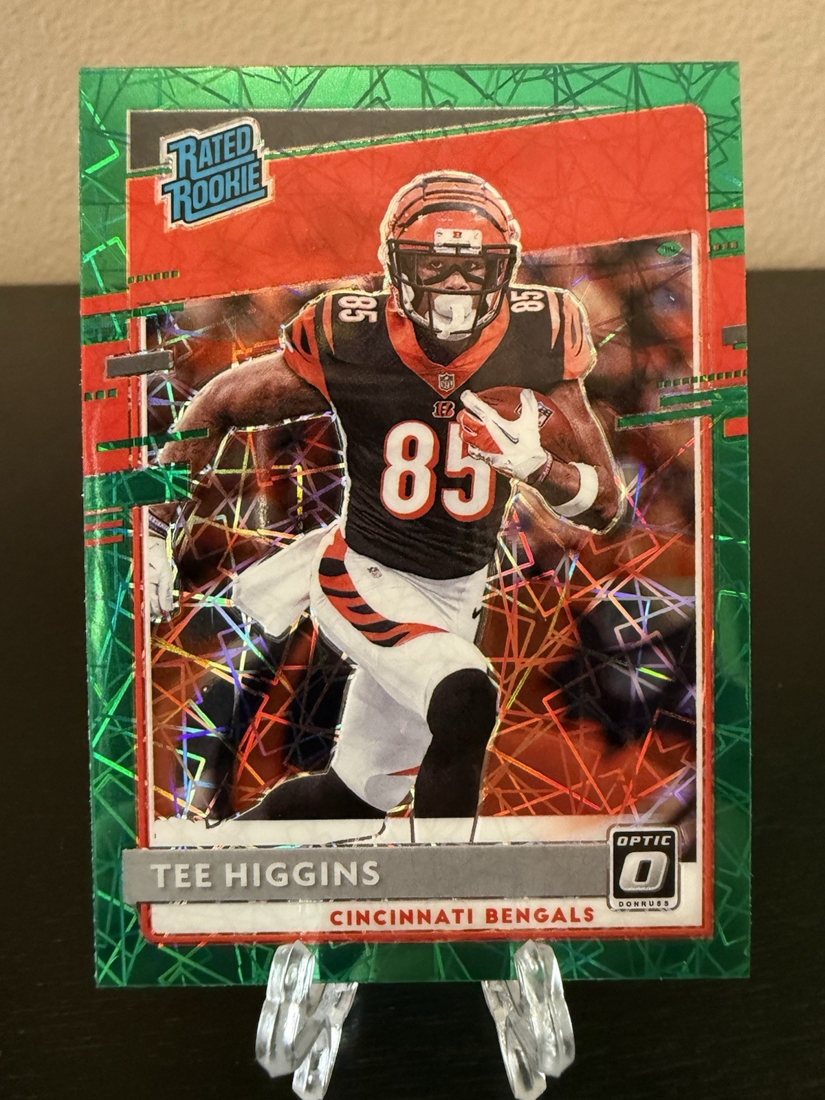 2020 Panini Donruss Optic - Rated Rookies Tee Higgins #160 Green Velocity (RC)