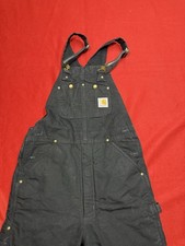 Carhartt Overalls Men s Size 32x36 R02 BLK Double Knee Workwear Canvas