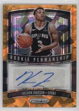 2019 Panini Prizm Rookie Penmanship Orange Ice Keldon Johnson #RP-KJN Auto 3g6