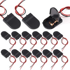 Aobao 15pcs cr2032 Battery Holder, CR2032 Holder with Switch, Black
