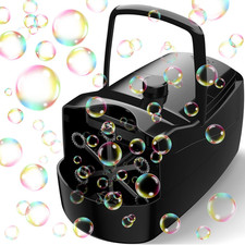 Bubble Machine, Automatic Bubble Blower Maker for Kids or Parties Black High