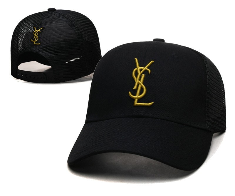 帽子 MESH CAP/SAINT / YEL/BLK New Saint Laurent Unisex Adjustable Mesh Casual Baseball Cap Golf