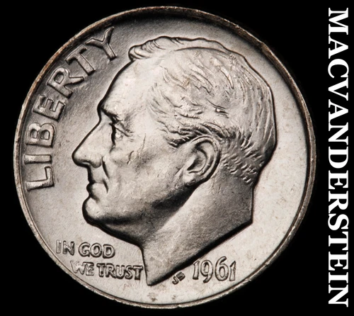 1961 Roosevelt Dime- Silver Choice Gem Brilliant Uncirculated Luster #i8013