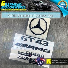 Amg Gt55 Star Emblem V8 Biturbo 4matic Combo Set Badge For Mercedes Benz X290