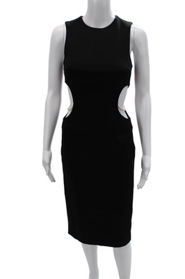 Cushnie Et Ochs Womens Black Bodycon Sheath Dress Long Sleeveless Size 2
