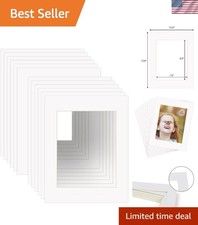 Acid-Free 11x14 Picture Mats with Bevel Cut for Chic 8x10 Framing - 12 Count