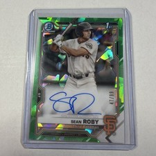 2021 Bowman Chrome 1ST Green Ice Auto Sean Roby 63/99