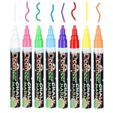 Liquid Chalk Markers, 8 Color 6 mm Medium Tip Erasable Marker Pens for Blackb...