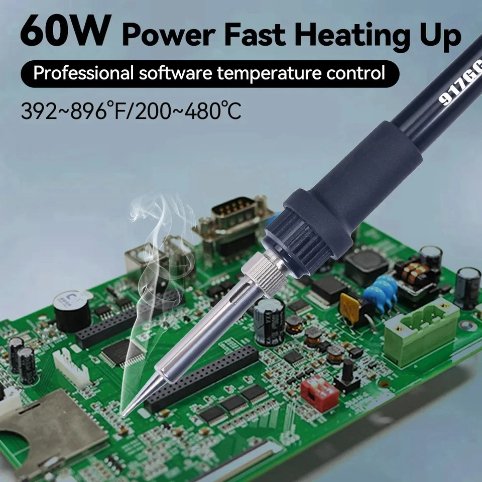 750W 2in1 Soldering Station Hot Air Gun Heat Rework SMD Welding Tool Iron Kit - Image 4 of 4