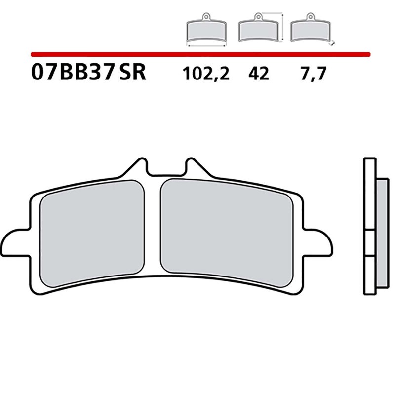 BREMBO KIT PASTIGLIE FRENO ANT. MONTA SU MV AGUSTA F3 800/RC 13-20-07BB37SR