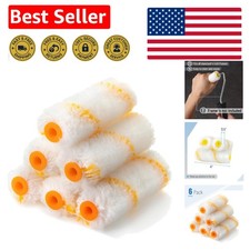 Versatile 4-Inch Paint Roller Covers   6 Pack for Lint-Free and Even Application