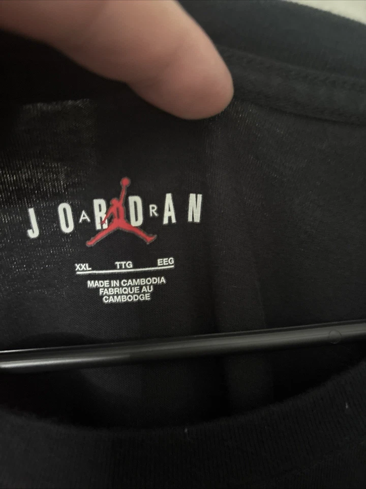 AIR JORDAN Black Long Sleeve Digital Pixels Of MJ In Air T-Shirt Size XXL#23 - Image 3 of 4