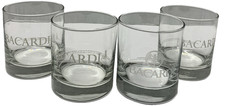 Bacardi Rum Gläser mit klarem gewichtetem Boden 4er Set