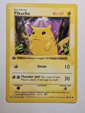 ピカチュウ 英語　baseset 1st Edition Pikachu [1st Edition] #58 Prices | Pokemon Base Set | Pokemon Cards