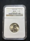 1945-D Washington Quarter NGC MS65