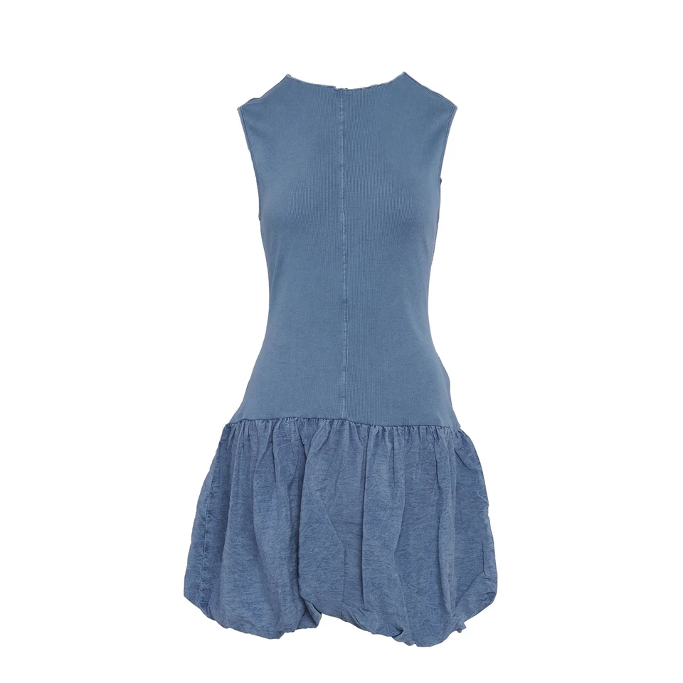 Desigual Women's Dress Open Back A-Line Puffy Blue Sleeveless 25WWVKXH - Bild 4 von 4