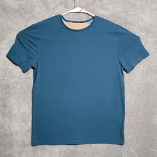 Greyson Shirt Mens Medium Blue Crewneck Wolf Logo Athletic Casual Tee Stretch