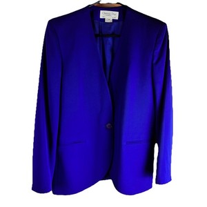 Christian Dior Separates Vintage Blue Pure Wool Blazer Women’s Size 8