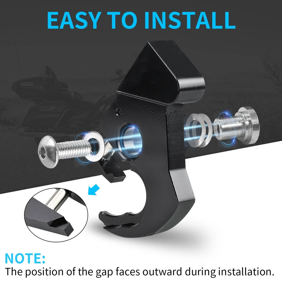 Detach Rotary Luggage Rack Docking Latch Clip Kit for Harley Electra Glide 1986+ Foto 3 de 4