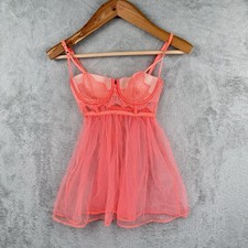 Victoria  s Secret Bra Slip Dress Size 34B Lingerie Pink Valentines Chemise NWT