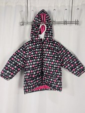 Faded Glory Black, Pink,  White Girls Winter Jacket Sz 18 Mons-Up