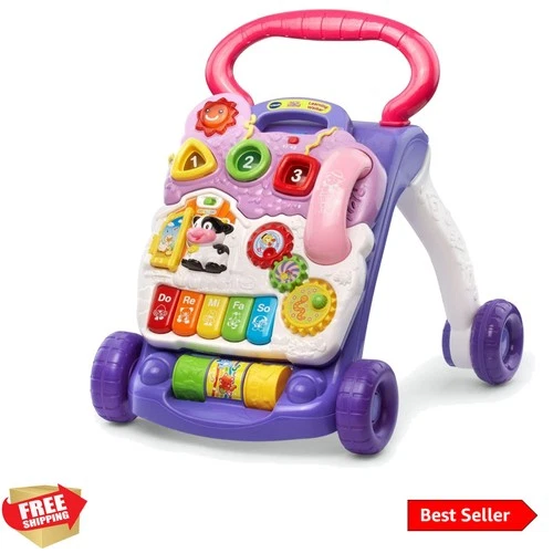 Sit-to-Stand Learning Walker Frustration Free Packaging, Lavender