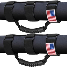 Roll Bar Grab Handles with US Flag for Jeep Wrangler & Gladiator