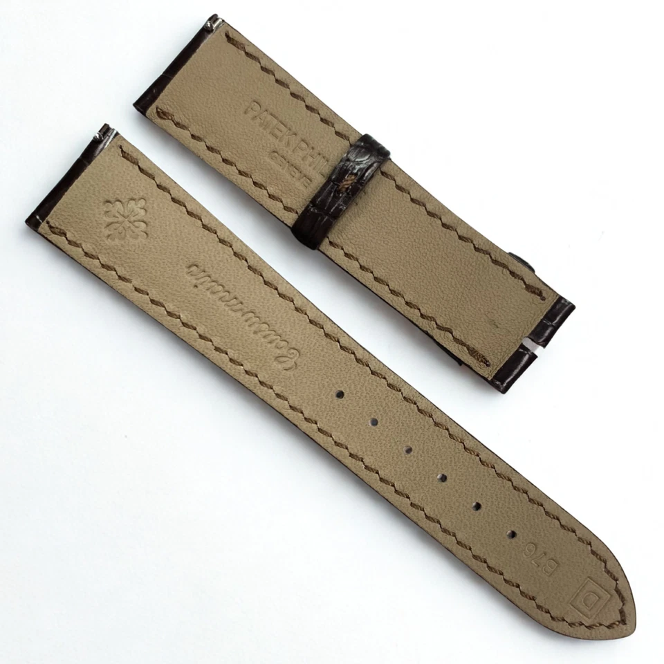 Genuine Patek Philippe Brown Leather Watch Band - 19mm x 16mm - Image 2 of 2