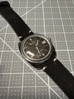 Vintage Timex Electric Dynabeat Date Black Dial 1970s Running Damaged Crystal