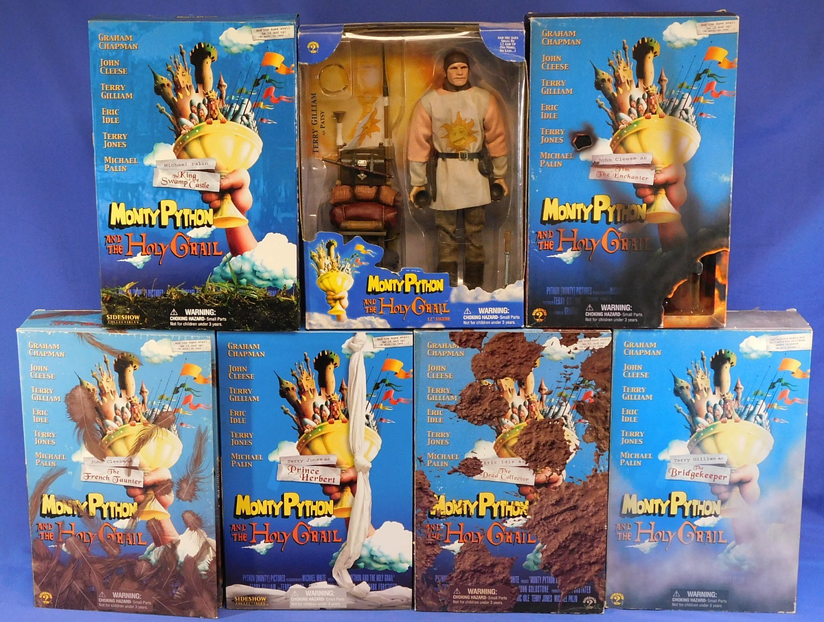 【未開封】モンティパイソン Sideshow 12インチフィギュア 12体セット 7 MONTY PYTHON HOLY GRAIL 12-INCH FIGURES 2001 ALL SEALED NEW IN