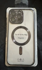 NEW!! Cell Phone Case For iPhone 15 Pro Max Magnetic Black Anti-Yellowing