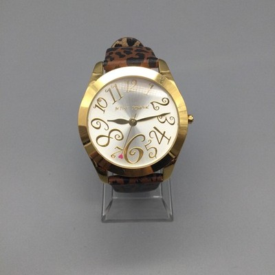 Betsey Johnson Women Watch 39mm Gold Tone Leopard Print  display picture 1