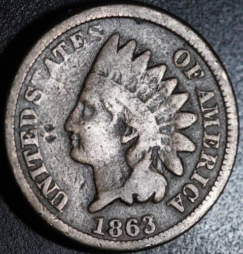 1863 INDIAN HEAD CENT - GOOD+