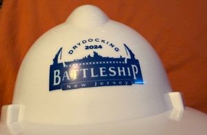 USS New Jersey BB-62 - 2024 Drydocking Commemorative Adjustable Hard Hat - New
