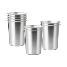 8 Pack 6 oz Stainless Steel Cups for Kids, BPA Free Healthy Metal Shatterproo...