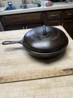 VINTAGE WAGNER WARE CAST IRON SKILLET Heat Ring 1058,LID 1068 Drip Drop Cover,