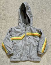 Vintage Toddler 90 s Fleece Lined Jacket Gray Weather Tamer size 3T