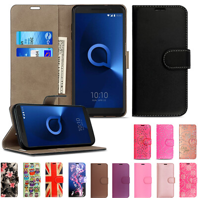 Hülle für Alcatel 1 3L Pixi 4 5 Pop 4 Flip Leder Karten Brieftasche Ständer Handy Cover