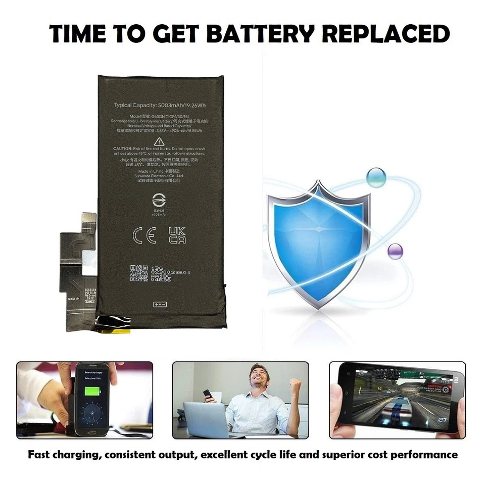 Batería de reparación OEM para Google Pixel 8 7 6 Pro 5 4 3 2 XL 7a 6a 5a 4a 3a XL 5G Foto 4 de 4