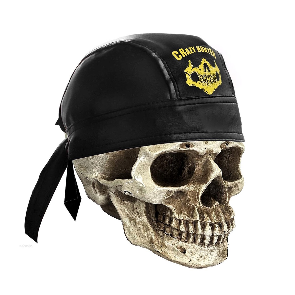 Cycling Skull Steampunk Motorcycle Bandana Head Wrap Leather Rivet
