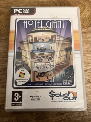 Hotel Giant Video Game Pc Cd-ROM E-Everyone (Factory Sealed) 
