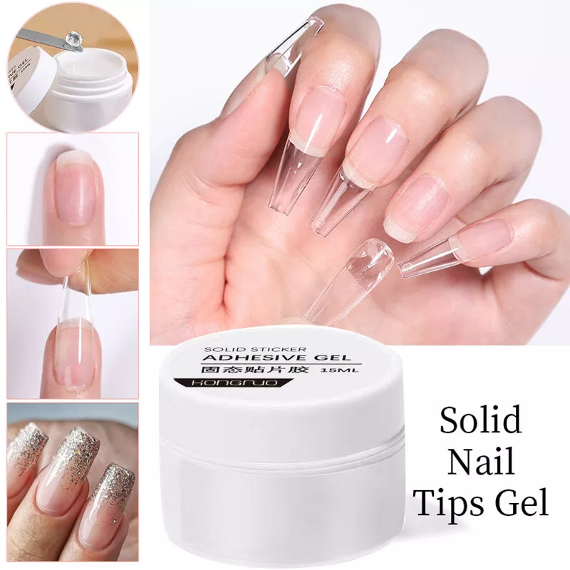 INFELING Gel Nail Glue - 15ML 4 in 1 Nail Glue Gel for Acrylic Nails Long  Lasting, Super Strong UV Extension Nail Glue, Fit for Flat and Curve Nail  Beds, Last 21+ Days