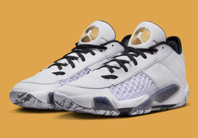 Nike Air Jordan XXXVIII 38 Low Royalty White Metallic Gold FD2326