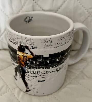 Pele Prime Raised Brazil Soccer Coffee Mug Tea Cup Embossed Brasil Futebol