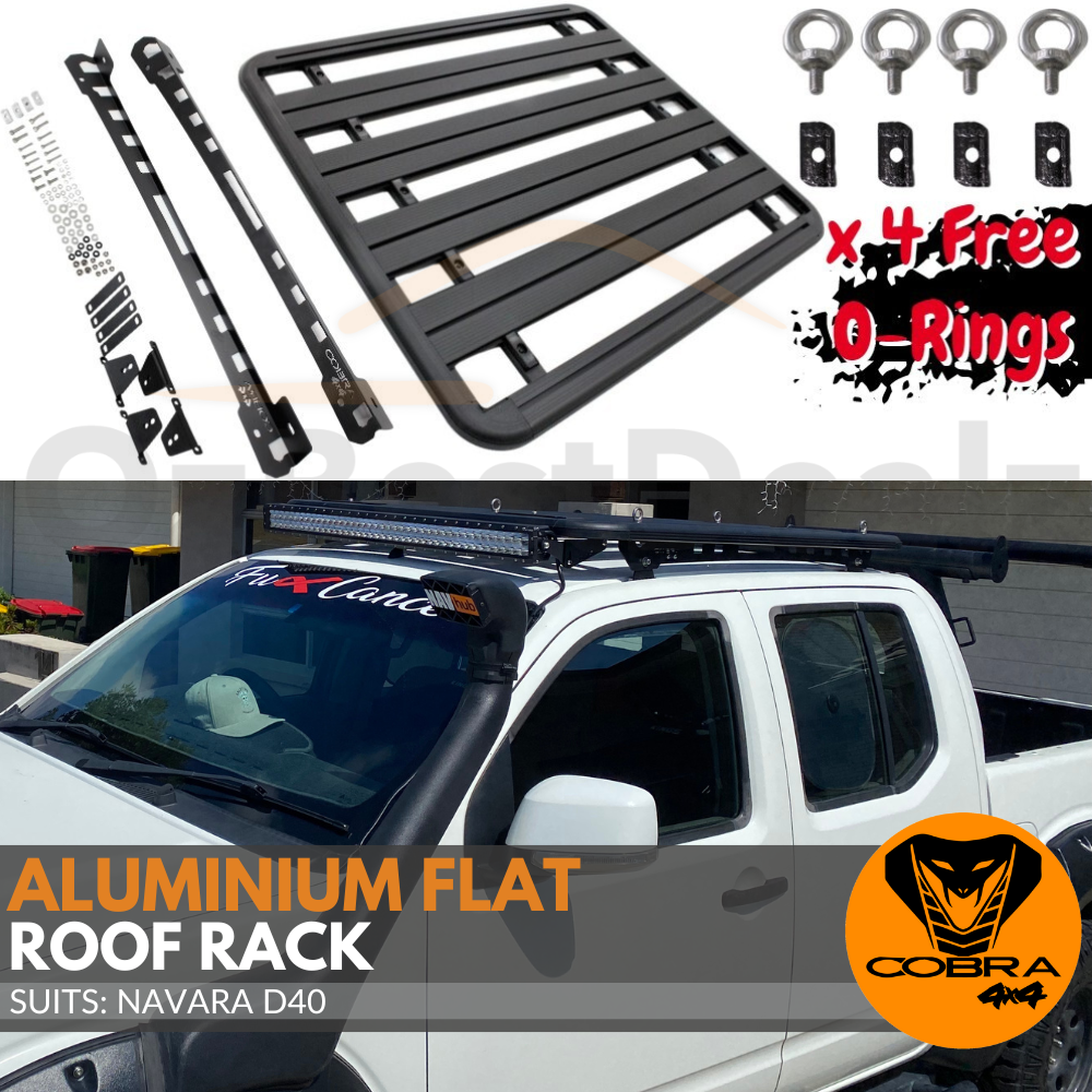 Cobra 4x4 Flat Roof Rack Aluminium Platform Steel Brackets Fits