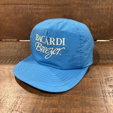 Bacardi Breezer Vintage Blue Adjustable Baseball hat cap 90s nylon Beer Alcohol