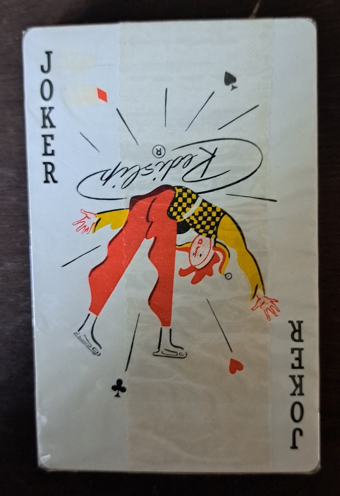 Joker Ice Skater Redislip Playing Cards Sealed Signed by Jon Arfstrom